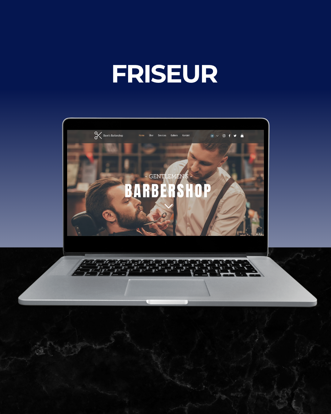 Dave's Barbershop – Website Referenz von Wavio